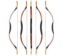 Traditional Hunting Longbow | Handmade Wooden Mongolian Style Bow | Adults Youth Beginners | Ambidextrous