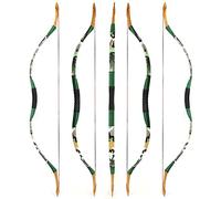 Traditional Hunting Longbow | Handmade Wooden Mongolian Style Bow | Adults Youth Beginners | Ambidextrous