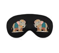 Traditional Indian Dressed Elephant Comfortable Sleep Mask with Adjustable Strap Soft Eyeshade for Night Sleeping Flight Nap Travel