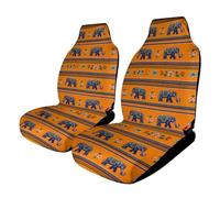 Traditional Indian Elephant Stylish Car Seat Covers Non-Slip Universal Fit Front Seats Protector for SUV Truck