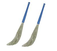 Traditional Indian Floor Dust Broom Jhaadu/Jhadoo - Natural Grass Home Cleaning Brush for Daily Sweeping - Broom for Floors & Corners (2 Piece)