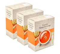 Traditional Instant Tomato Soup in a Cup Mix, 89 Calories Per Sachet, Vegetarian - Set of 3 Boxes (3x4pk)