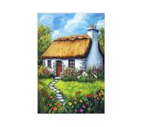 Traditional Irish Cottage Art Print Canvas Poster Wall Art Print Picture Paintings 20x30inch(50x75cm)