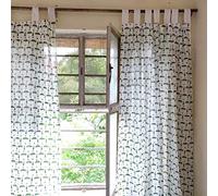 Traditional Jaipur Block Print Fabric Curtain Boho Window Treatment Set Door Hanging Drape Balcony Room Bohemian Decor Curtain Boho Set of 2-80 x 40 inches or 80 x 26 inches Each