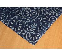 Traditional Jaipur Block Printed Cotton Fabric - Hand Printed Indian Kurti for Scarves, Summer Dress by The Yard (2.5 yards)