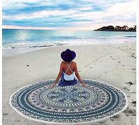 Traditional Jaipur Parrot Mandala Floral Round Fringe Tapestry Hippie Wall Hanging Round Beach Towel Bohemian Tapestries Boho Picnic Blanket Gypsy Tablecloth Round Yoga Mat