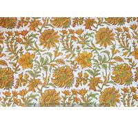 Traditional Jaipur, Printed Cotton Fabric by The Yard, Indian Printed Fabrics Cloth for Summer Dress, Kurti, Scarf, Cushion, Sofa Cover (5 Yards)