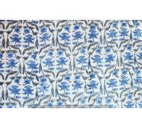 Traditional Jaipur Printed Cotton Fabrics by The Yards, Sofa, Cushions Covers Indian Printed Fabric Cloth for Summer Dress, Kurti, Scarf (5 Yards)