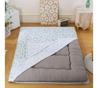 Traditional Japanese Futon Mattress 100% Cotton,Double Zipper Futon Floor Mattress Cover,Tatami Mattress Protective Cover,Machine Washable,R,180x220cm/71x86