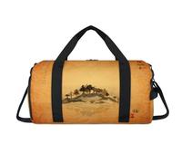 Traditional Japanese Ink Painting Sport Duffel Bag with Shoes Compartment Japanese Zen Overnight Weekender Bags Travel Gym Luggage Organizer for Women Men Kids Girls Boys