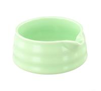 Traditional Japanese Matcha Bowl Handmade with Spout for Improved Control When Pouring Matcha After Whisking (Green)