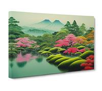 Traditional Japanese Mountains Vol.4 Canvas Print | Gallery Wrapped 30mm Frame Wall Art | 30x20 inches | Ready to Hang | Asian Landscape Picture | Living Room Bedroom Lounge Office