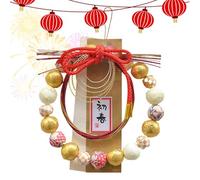 Traditional Japanese Ornament Wreath, Wheat Wreaths for Front Door, Japanese New Year Pendant|Japanese Amulet, Wreath Ornament, Happy New Year Wreath