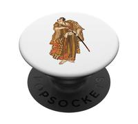 Traditional Japanese Samurai With Katana in Ornate Kimono PopSockets Adhesive PopGrip