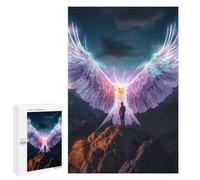 Traditional Jigsaw Puzzle for Adults, 1000 PCS, Angel Wings Over Mountains Design, An Absorbing Project for Relaxed Weekends, at Home