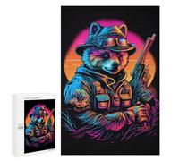 Traditional Jigsaw Puzzle for Adults, 1000 PCS, Colorful Bear Soldier Artwork Design, A Mindful Leisure Activity for Puzzle Lovers, at Home