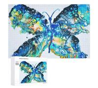 Traditional Jigsaw Puzzle for Adults, 1000 PCS, Cosmic Butterfly Design, An Engaging Indoor Activity for Quiet Evenings