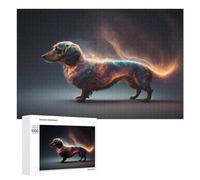 Traditional Jigsaw Puzzle for Adults, 1000 PCS, Cosmic Dachshund A Celestial Canine Design, A Relaxing Challenge for Adult Puzzle Enthusiasts