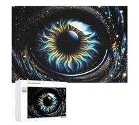 Traditional Jigsaw Puzzle for Adults, 1000 PCS, Cosmic Dragon Eye Abstract Art Design, An Engaging Indoor Activity for Quiet Evenings