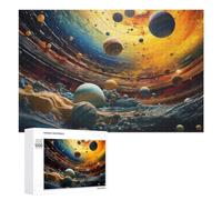 Traditional Jigsaw Puzzle for Adults, 1000 PCS, Cosmic Planet Spectacle Design, Versatile Leisure for Adults Who Enjoy Jigsaws, at Home