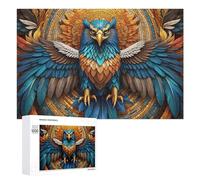 Traditional Jigsaw Puzzle for Adults, 1000 PCS, Eagle Artwork with Feathers Design, An Enjoyable Family Activity for Time Spent Together