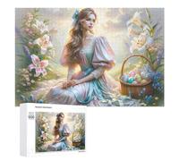 Traditional Jigsaw Puzzle for Adults, 1000 PCS, Easter Egg Basket with Flowers Design, An Enjoyable Family Activity for Time Spent Together