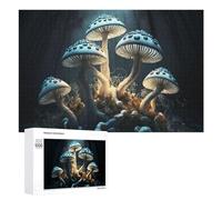 Traditional Jigsaw Puzzle for Adults, 1000 PCS, Enchanted Mushroom Grove -1 Design, Classic Jigsaw Entertainment for The Home, at Home
