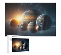 Traditional Jigsaw Puzzle for Adults, 1000 PCS, Exploring The Wonders of Our Solar System Design, Screen-free Entertainment for Adults And Families