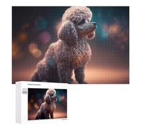 Traditional Jigsaw Puzzle for Adults, 1000 PCS, Galactic Poodle Cosmic Canine Wonder -3 Design, A Relaxing Challenge for Adult Puzzle Enthusiasts