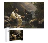 Traditional Jigsaw Puzzle for Adults, 1000 PCS, Jesus Washing Feet Design, An Engaging Indoor Activity for Quiet Evenings