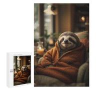 Traditional Jigsaw Puzzle for Adults, 1000 PCS, Lazy And Cozy Sloth Design, A Satisfying Project for Experienced Puzzlers, at Home