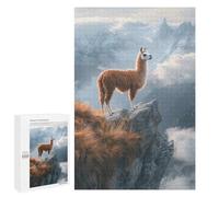 Traditional Jigsaw Puzzle for Adults, 1000 PCS, Llama on Mountain Peak Design, A Detailed Puzzle Experience for Adult Hobbyists