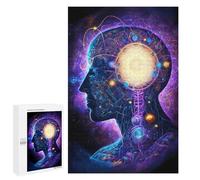 Traditional Jigsaw Puzzle for Adults, 1000 PCS, Neural Harmony Cosmic Mind Illustration Design, An Absorbing Project for Relaxed Weekends, at Home