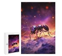 Traditional Jigsaw Puzzle for Adults, 1000 PCS, Purple Ant on Abstract Background Design, Classic Jigsaw Entertainment for The Home, at Home