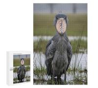 Traditional Jigsaw Puzzle for Adults, 1000 PCS, Shoebill Stork in The Rain Design, An Engaging Indoor Activity for Quiet Evenings, at Home