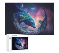 Traditional Jigsaw Puzzle for Adults, 1000 PCS, Whale in Cosmic Dreamscape Design, A Relaxing Challenge for Adult Puzzle Enthusiasts