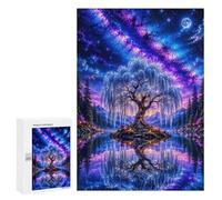 Traditional Jigsaw Puzzle for Adults, 300 PCS, Enchanted Willow Tree by Starlit Lake Design, Versatile Leisure for Adults Who Enjoy Jigsaws