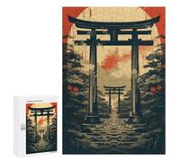Traditional Jigsaw Puzzle for Adults, 300 PCS, Japanese Torii Gate Design, An Engaging Indoor Activity for Quiet Evenings