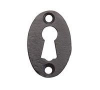 Traditional Keyhole Cover Escutcheon - Black Antique