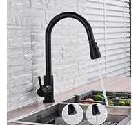 Traditional Kitchen Sink Tap Faucet Brass Gold Kitchen Faucet Rotatable Single Sharp Handle Single Hole Hot&Cold Water Aqiong