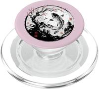 Traditional Koi Fish Gyotaku Japan Inking Cherry Landscape PopSockets PopGrip for MagSafe