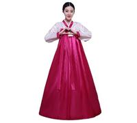 Traditional Korean Clothing Hanbok Dress For Women Ancient Palace Robe V-neck National Performance Kimono (Color : 7 UK, Size : L)