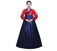 Traditional Korean Clothing Hanbok Dress For Women Ancient Palace Robe V-neck National Performance Kimono (Color : 4, Size : XL)