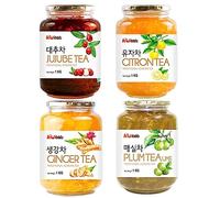Traditional Korean Fruity Tea 4 Flavours Bundle (Citron, Ginger, Plum Ume & Jujube) 1KG