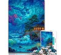 Traditional Korean Palace Towers 1000 Piece Jigsaw Puzzles for Teenagers,Stress Reliever Difficult Challenge Unique Home Decor And Gifts (38x26cm)