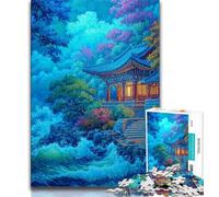 Traditional Korean Palace Towers Adult Jigsaws 1000 Pieces Difficult,Help The Brain Exercise Addictive Toys to Cultivate Patience Great Gift (38x26cm)
