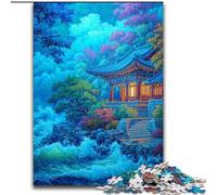 Traditional Korean Palace Towers Jigsaw Puzzles 1000 Pieces for Adults Teens, Staycation Kill Time Birthday Present, Gifts, Wall Art for 14+ (50x75cm)