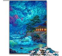 Traditional Korean Palace Towers Jigsaws Puzzles 1000 Pieces for Teenagers Gifts, Suitable for Ages 14 And Up Family Fun It Is Ideal As A Gift for The Whole Family (26x38cm)