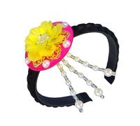 Traditional Korean Shell Flower Headband Handcraft Accessory For Cultural Celebrations And Performances Casual Wear