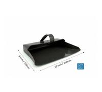 Traditional Large Metal Dustpan Hooded Design w/ Handle 12 Inch /310mm